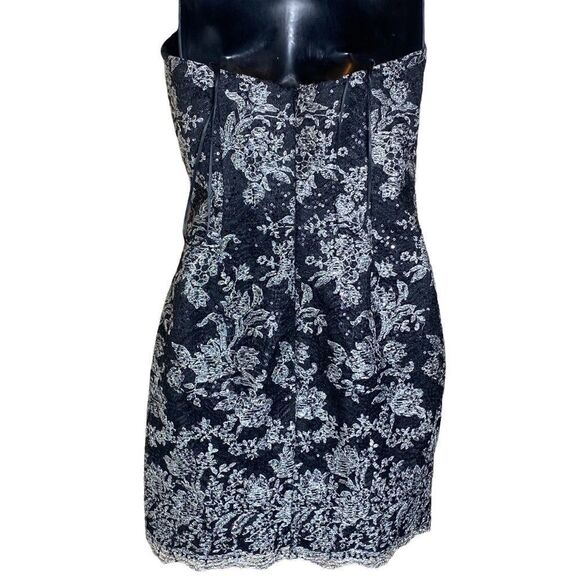 ABS Allen Schwartz strapless sequined Whimsigoth dress fairycore coquette - Picture 6 of 8